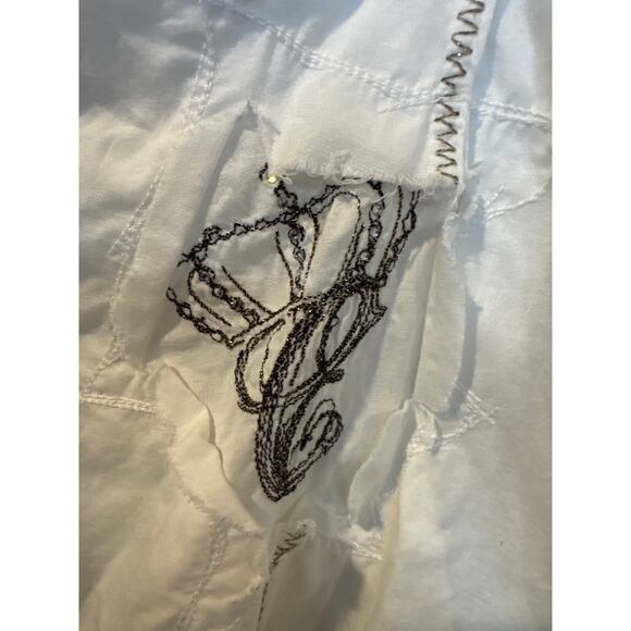 Elisa Cavaletti Daniela Dailavalle Button Up Vintage Blouse Shirt Womens Small - Picture 3 of 6